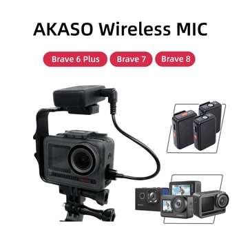 безжичен микрофон mic колоездене мотоциклет микрофон за AKASO Brave 7/Brave 8/Brave 6 Плюс Аксесоари за Екшън Камери hifi sound mic