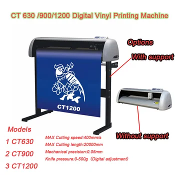 CT 630 /900/1200 Цифров vinyl печатна машина, плотер за рязане на стикери, Фотомашина за рекламен дизайн на интериора