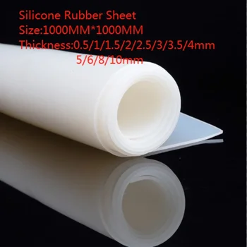 1 бр. 1000X1000 mm Лист хранителни прозрачен силиконов каучук, висока температура плоча силикагел с Дебелина 0,5 мм-10 мм