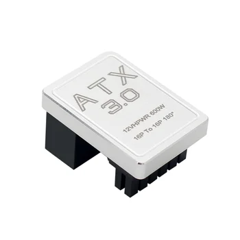 Видео карта PCIE5.0 ATX3.0 Източник на захранване 12VHPWR от 16 до 16P 600 W адаптер Конектор от един мъж към жената на 180 градуса