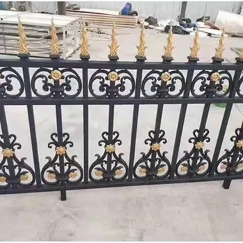 Алуминиеви ковани метални огради за домашна употреба, декоративни градински порти HC-F6