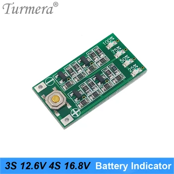 Turmera 18650 Индикатор за Зареждане на Батерията 3 ГОДИНИ 12,6 V 4S 16,8 V Модул Капацитет Литиева Батерия за Шуруповерта На Батерията 10,8 V 14,4 V