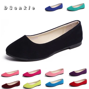 Дамски обувки големи размери 35-43, пролетно обувки с ярки цветове, дамски ежедневни обувки, без закопчалка, дамски обувки на равна подметка, есенни лоферы Zapatos Mujer