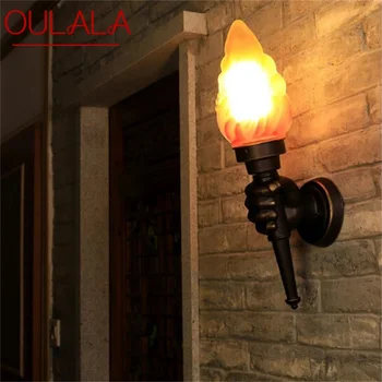 AFRA Външни стенни аплици лампа Класически факел Творчески led водоустойчива за домашен декор