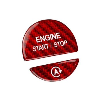 Автомобилни аксесоари Стикер на накладку бутона за пускане и спиране на двигателя за Mercedes Benz C S Class W206 W223 2021 2022 + (червен)