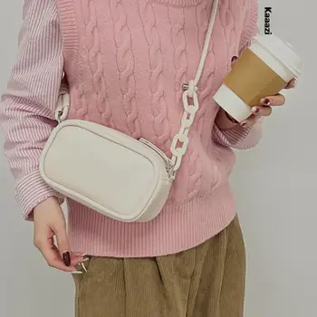 Модни универсална однотонная чанта през рамо INS Chain 2023, нови ежедневни прости чанта през рамо, луксозно обзаведен с висококачествена чанта