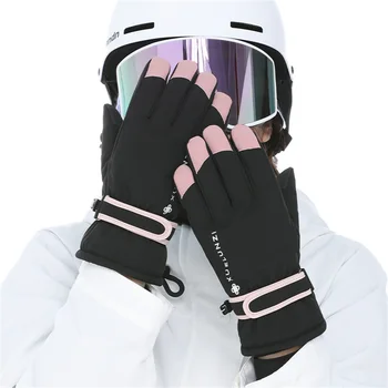 Зимни ръкавици, непромокаеми, плюс velvet антифриз, правят нови аксесоари за зимни спортове, са по-плътни, необходими ръкавици за улицата Сензорен екран