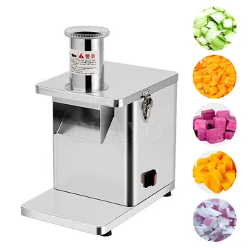 Многофункционална машина за нарязване на зеленчуци търговски за нарязване на кубчета моркови, картофи, лук, електрическа ломтерезка за нарязване на лимон