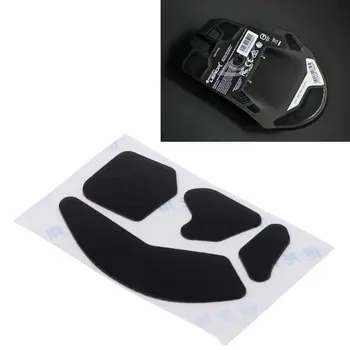 2 комплекта накладки за крачета на мишката, пълзящи кънки за безжична RGB-мишка ROCCAT Leadr, заоблени ръбове, черно совалка