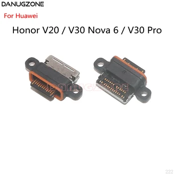 2 бр./лот За Huawei Honor V20 V30 Nova 6/V30 Pro USB докинг станция за зареждане, порт за зареждане конектор за свързване на щепсела