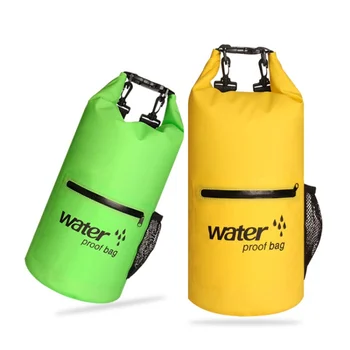 Водоустойчива чанта, изработена от PVC За гмуркане на открито Компресия чанти за сухо плуване За рафтинг Каяк, Плажен туризъм 20Л 10Л
