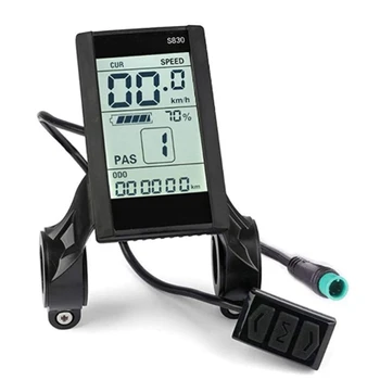 Протокол 2 Електрически Велосипед Bike Display 24V 36V 48V LCD Дисплей S830 с водоустойчив USB Връзка (5 контакти)