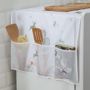 Прахоустойчив Колоритен калъф Джоб за хладилника Многофункционална парцал за прах Домашен Текстил Калъф за перални машини за домашно съхранение