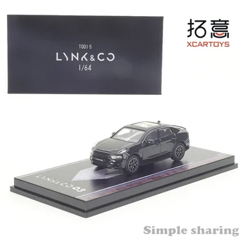 XCarToys Lynk & Co 03 Черен кристален кутия на Модел на превозното средство за възрастни 1: 64 Имитация сплав, Монолитен под налягане Модел автомобил, колекция от играчки, подарък