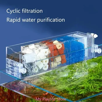 Външно устройство за пречистване на вода, монтиране на филтър за аквариум 3 в 1