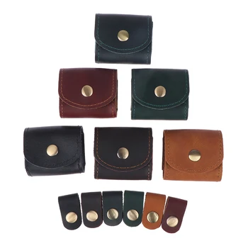 Мини-модерен портфейл за монети, ретро мъжки женски портфейл от естествена кожа, многофункционална дамска чанта за дребни монети, джоб за ключове, портмоне