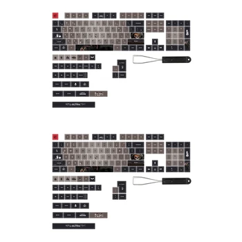 Капачки за ключове XDA PBT 137 клавиши Механична клавиатура Keycap Боядисват Sub Японски английски X6HA
