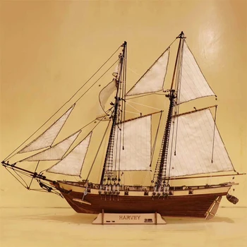 1/96 HARVEY1847 САМ Моделиране на Дървена модел Парусника Монтажния комплект Колекция от играчки Подарък