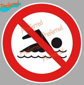 Забранено за къпане, Басейн, Езеро, Плаж, Море, Къмпинг, Забранени за Риболов, Стикер-стикер