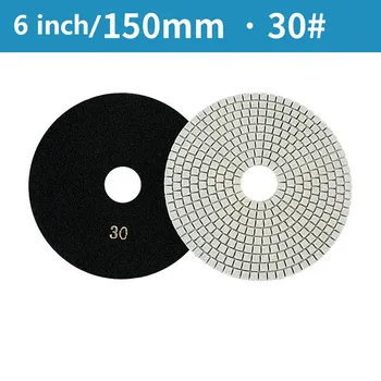 1 бр. диамантени карета перална площадка 150 мм Сухи/мокри гъвкави шлифовъчни дискове 30-3000 песъчинки за електрически инструменти за полиране на гранит, бетон, мрамор