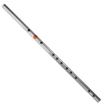 Висококачествена дълга флейта от неръждаема стомана, китайска флейта за начинаещи, лека клавиш G F за начинаещи с китайски възел