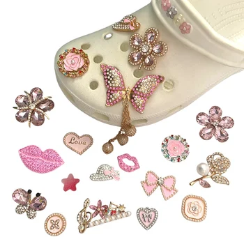 Луксозни дизайнерски медальони от крокодил, аксесоари, подарък за момичета с кристали За декорация на обувки