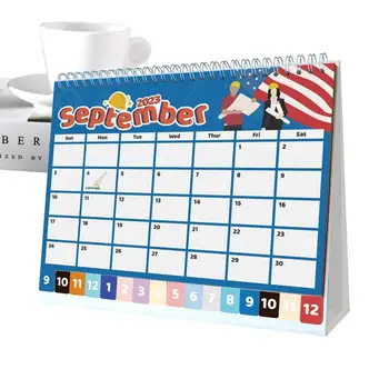 Настолен календар в 2024 година Лесен Месечен Настолен календар в 2024 година, като картон планер Многофункционални бележки за работния плот на кабинета