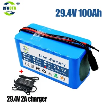 24V 100Ah 7s3p 18650 батерия литиева батерия 24v 100000mAh Електрически Велосипед, Мотопед електрически Литиево-йонна Батерия + Зарядно устройство 2A