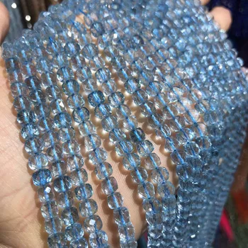 Квадратен blue crystal топаз от естествен камък, россыпные мъниста за самостоятелно производство на бижута, колиета, гривни, подарък
