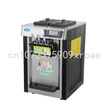 Търговска машина за производство на сладолед, мащабната Мека автоматична, Материал от неръждаема стомана, три вкус