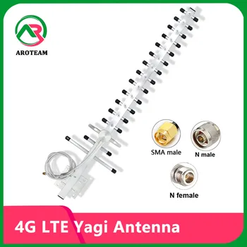 4G LTE 3G GSM 28dBi Антена 698 ~ 2700 Mhz Външна Водоустойчив Безжична Насочена Яги Антена SMA (N) с Щепсел За Усилвател-Бустера