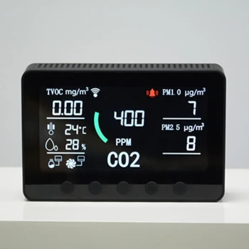 Smart life WiFi 7 в 1 за измерване на качеството на въздуха TVOC ФПЧ2.5 PM1.0 PM10 измерване на температура и влажност RS485 Co2 тестер Co2 контролер