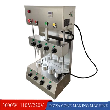 Автоматична пролет конус пиццемайка 110 В На 220 В 4-конусовидна ръчна машина за приготвяне на пица за ресторанти за бързо хранене мощност 3000 Вата.