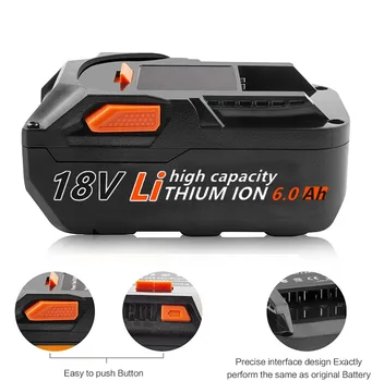 Подмяна на Литиева батерия 18V 6.0 Ah за Безжични електрически инструменти серия RIDGID R840083, R840085, AC840085, R840087
