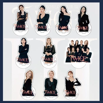 Kpop Twice 4Th World Tour ⅲ Акрилна Поставка TZUYU SANA MINA Фигурка Модел на Притежателя на Чинии Декор на Масата За Събиране на Фенове Подарък