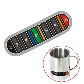Преносим термометър за промяна на цвета на вода и кафе, 0 ℃до 70 ℃ Тестер температура чаши и чайника, водоустойчив стикер за дома за готвене