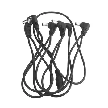 Vitoos 6-лентов електрод Гирляндная верига Теглене на кабели, Медни проводници за китарни ефекти захранващ Адаптер Ивица на черно