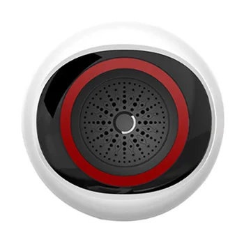 Безжична звукова и визуална аларма Zigbee с голям децибелом 100 DB Звук с по-голям децибелом Наблюдение на сигурността за умни домове