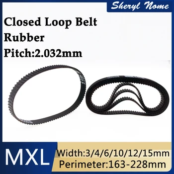 Промишлен тръбопровод MXL черна гума кръгла затворен синхронно ремъка Обиколката на колана 163-228
