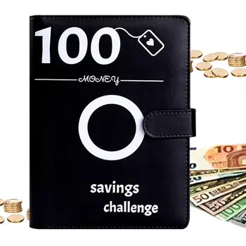 100 пликове за спестяване на пари в корици A5, Плик за спестяване на пари за покриване на бюджетните разходи на 100 дни