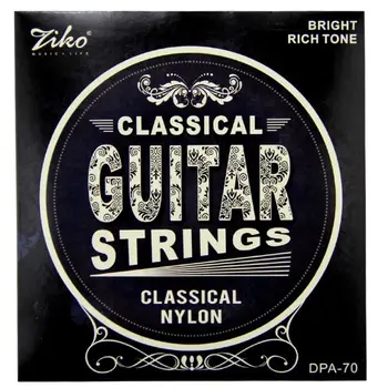 1 Комплект китарни струни DPA-70 Asen С медна намотка, със сребърно покритие струни за класическа китара, балансиран звук 028-043