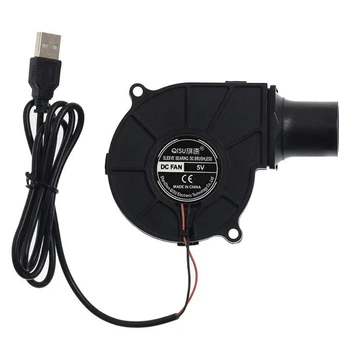 Нов 7530 7 см 5 В USB преносим вентилатор за барбекю на открито за къмпинг вентилатор 7530 75x75x30 mm 5 В 2600R 27 мм, въздушна тръба