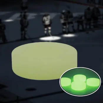 Хокейна шайба Свети в тъмното Игрални аксесоари с самосветящейся подсветка за деца и възрастни Диаметър 7,2 см Хокей на топката за парти с шайба
