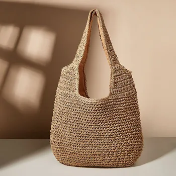 Дамска чанта-тоут Дизайнерски чанти с голям капацитет Дамска чанта ръчна изработка през рамо Дръжката за покупки на Дамски чанти за пазаруване