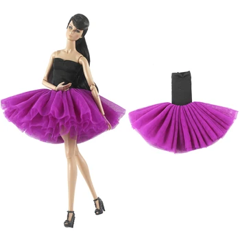 1 бр Модерно лилаво лейси пола, Рокля-беллет Облегающая облекло за кукли Барби Рокля за момичета Аксесоари за кукли Подарък бебешки играчки