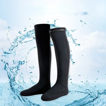 чорапи за гмуркане 3 мм, плажни неопренови водни чорапи-против хлъзгане за гмуркане с шнорхел, мъжки и дамски чорапи за гмуркане с висока еластичност, дълги чорапи за гмуркане