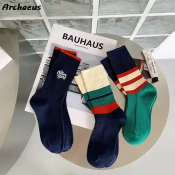 Спортни Чорапи са унисекс, Удобни Дишащи Японски Реколта чорапи с бродерия, Универсални