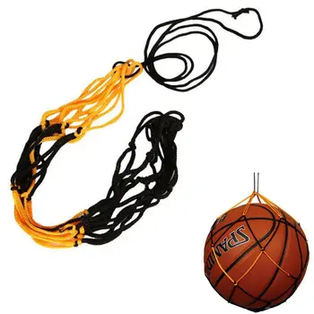 Черно и оранжево топката, Найлон футболна mesh bag, Окото чанта за баскетбол