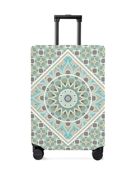 Калъф за багаж с шарките на мандала в бохемски стил, еластичен калъф за куфара, прахоустойчив, чанта за багаж за 18-32-инчов пътя на куфара