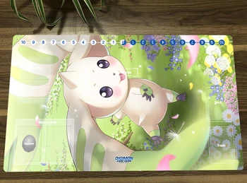Digimon Duel Playmat Terriermon Подложка за игра на Карти DTCG CCG Подложка За Мишка, Подложка За Мишка, Тенис на Игра Подложка За Игри, Безплатен Чанта
